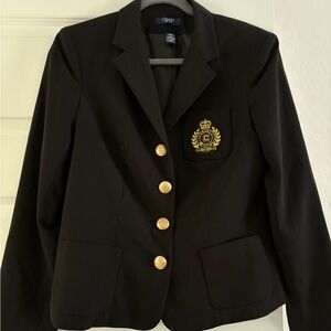 Black Blazer with Gold Accents